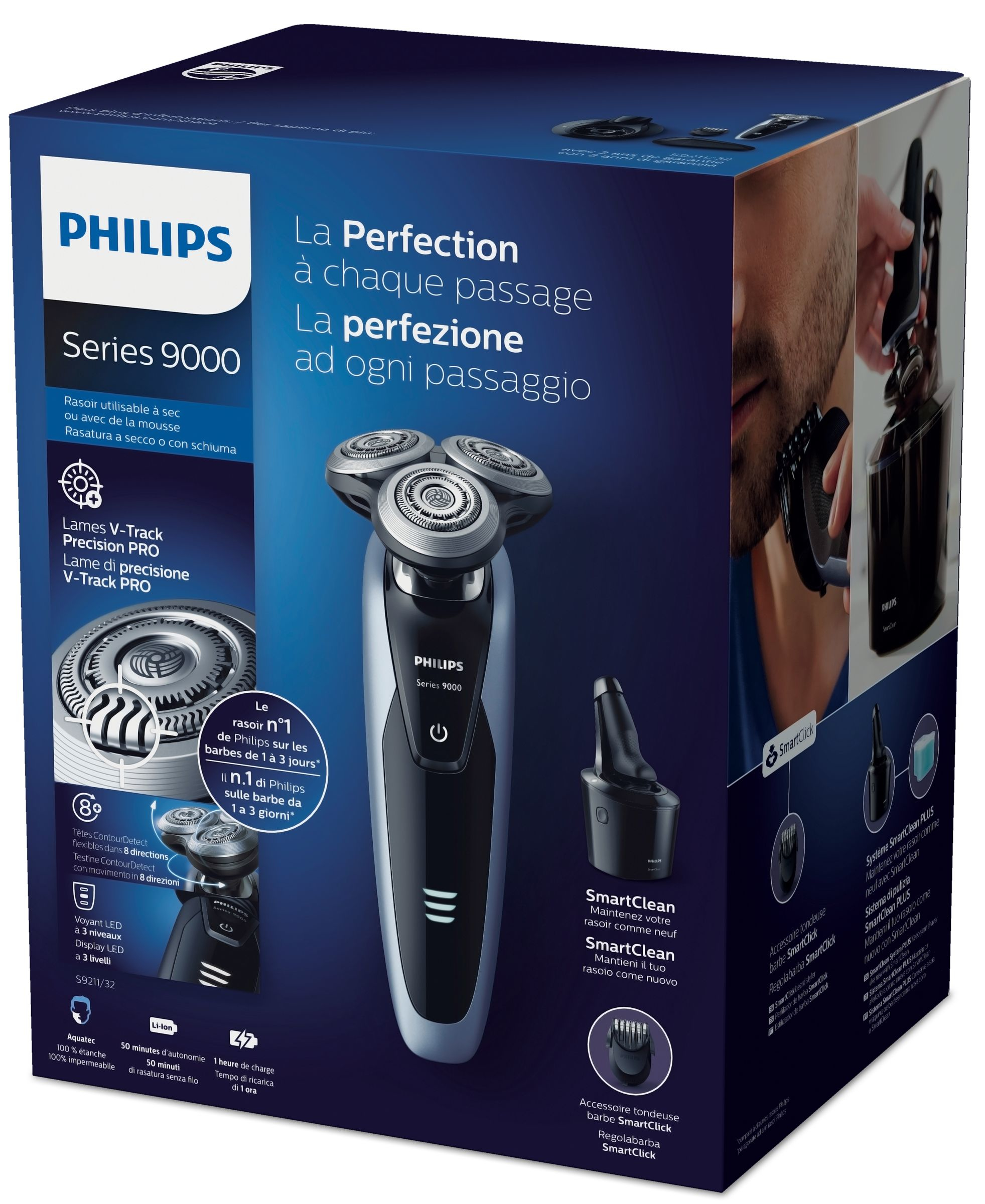 Philips SHAVER Series 9000 S9211/32 men's shaver Rotation shaver Black – image 2