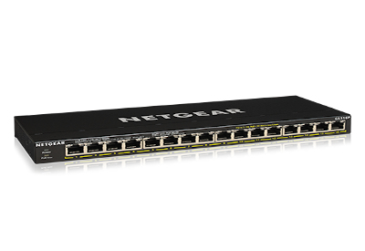 NETGEAR GS316P-100AJS network switch Unmanaged Gigabit Ethernet (10/100/1000) Power over Ethernet (PoE) Black