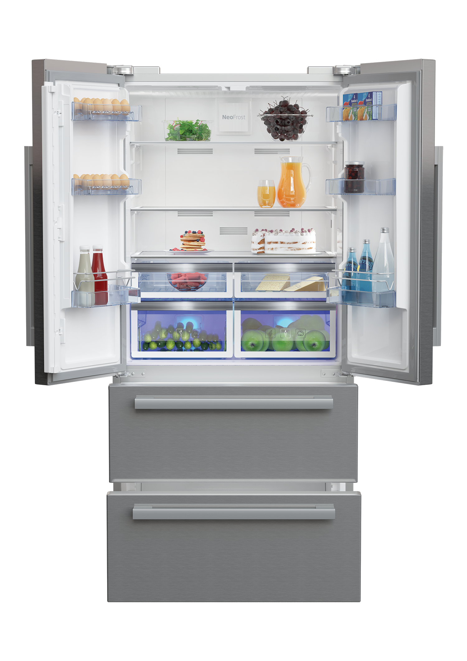 Beko GNE60531XN side-by-side refrigerator Freestanding – image 3