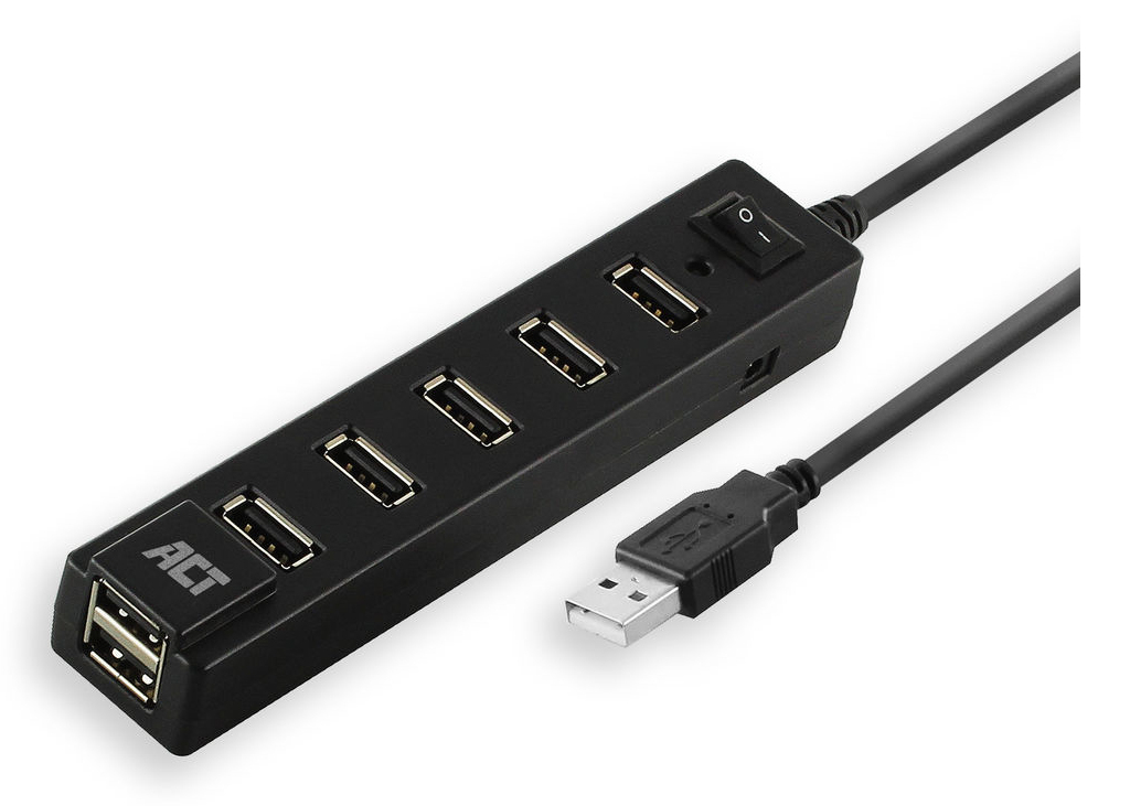 ACT USB hub 7 port, on/off switch