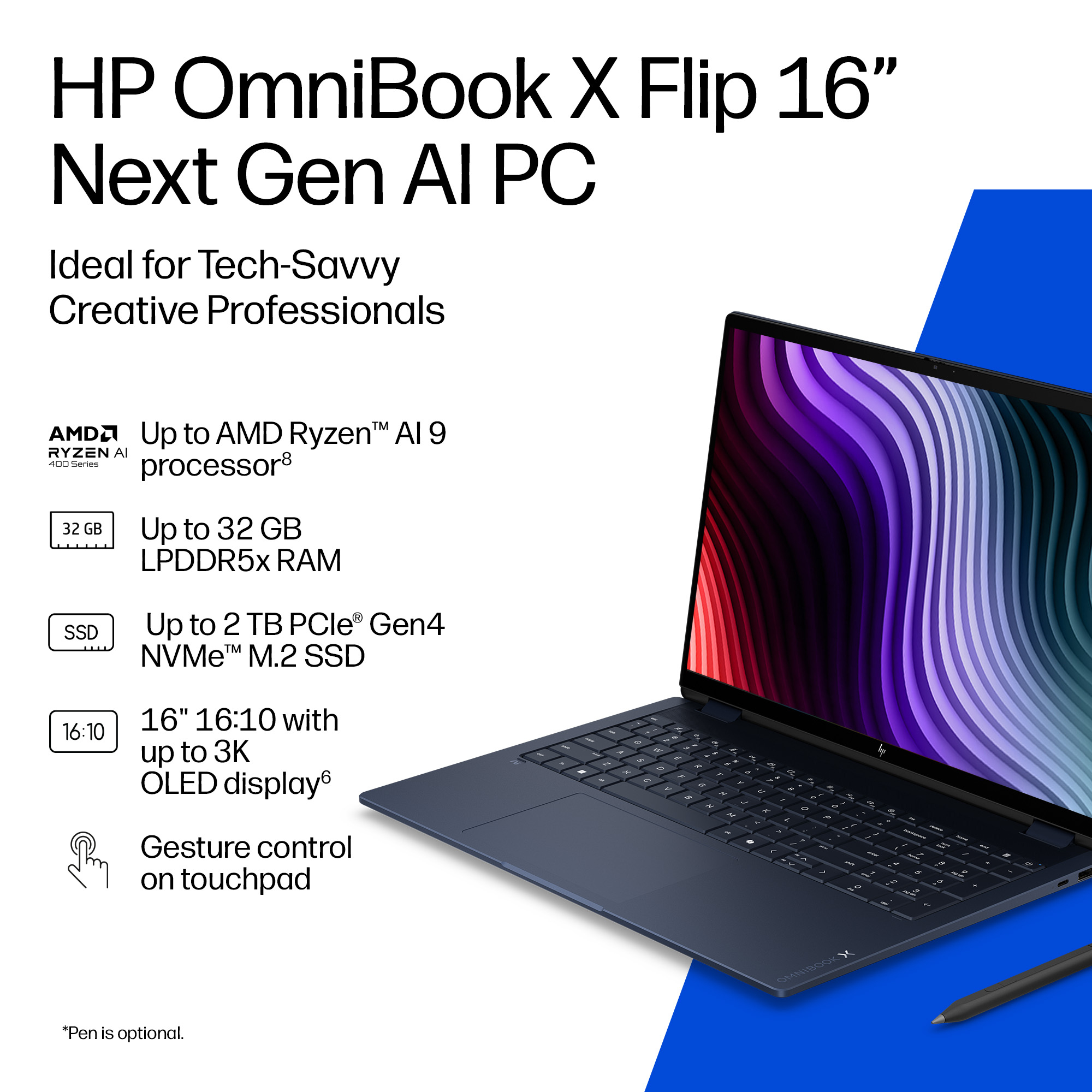 HP DP2K6EA laptop Copilot+ PC AMD Ryzen™ AI 7 445 – image 4