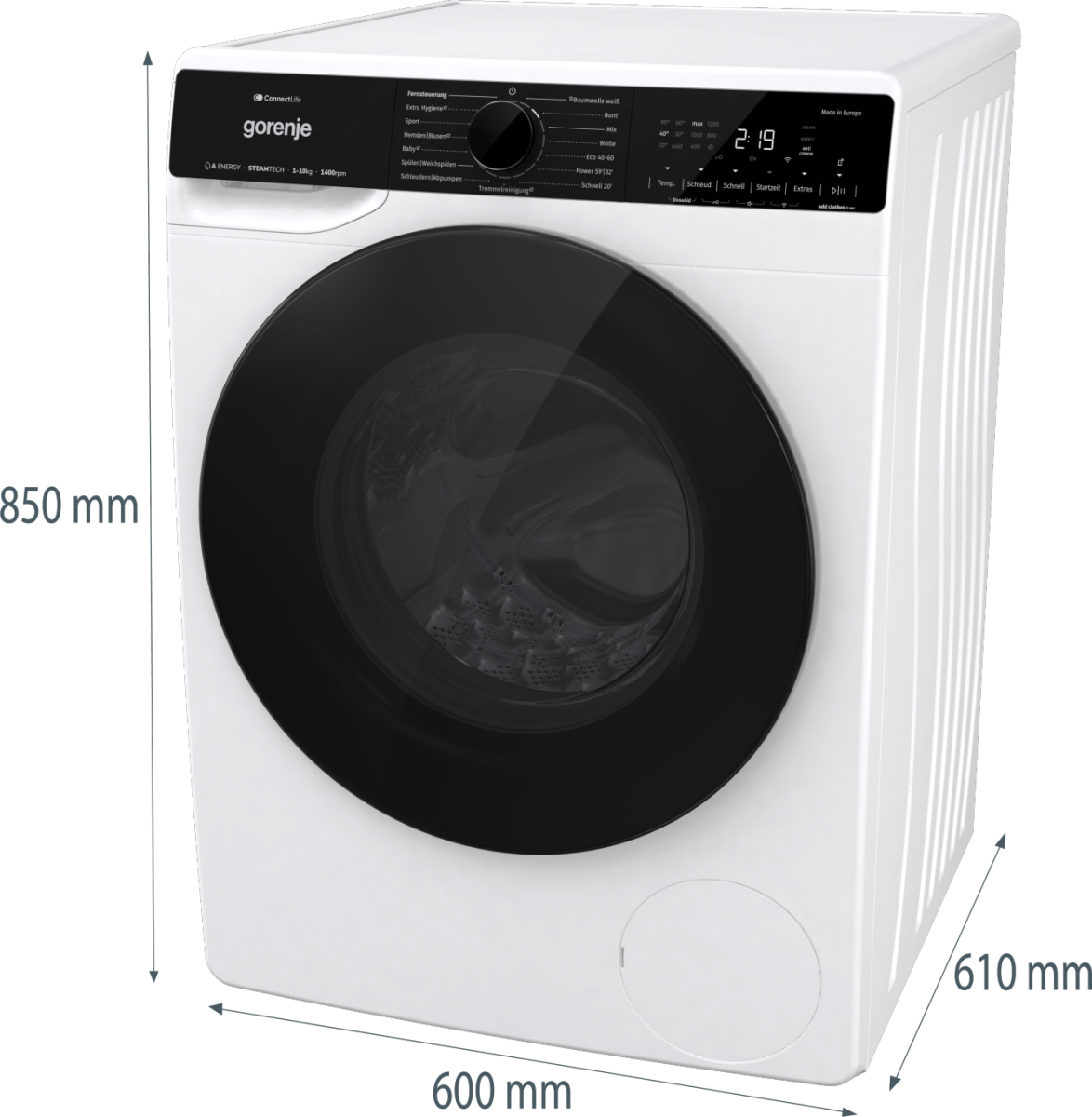Gorenje G600 WPNA14ATSWIFI3 washing machine Front-load – image 9