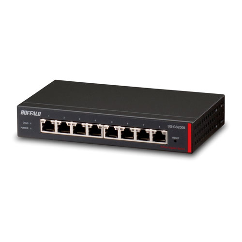 Buffalo BS-GS2008 network switch L2 Gigabit Ethernet (10/100/1000) Black