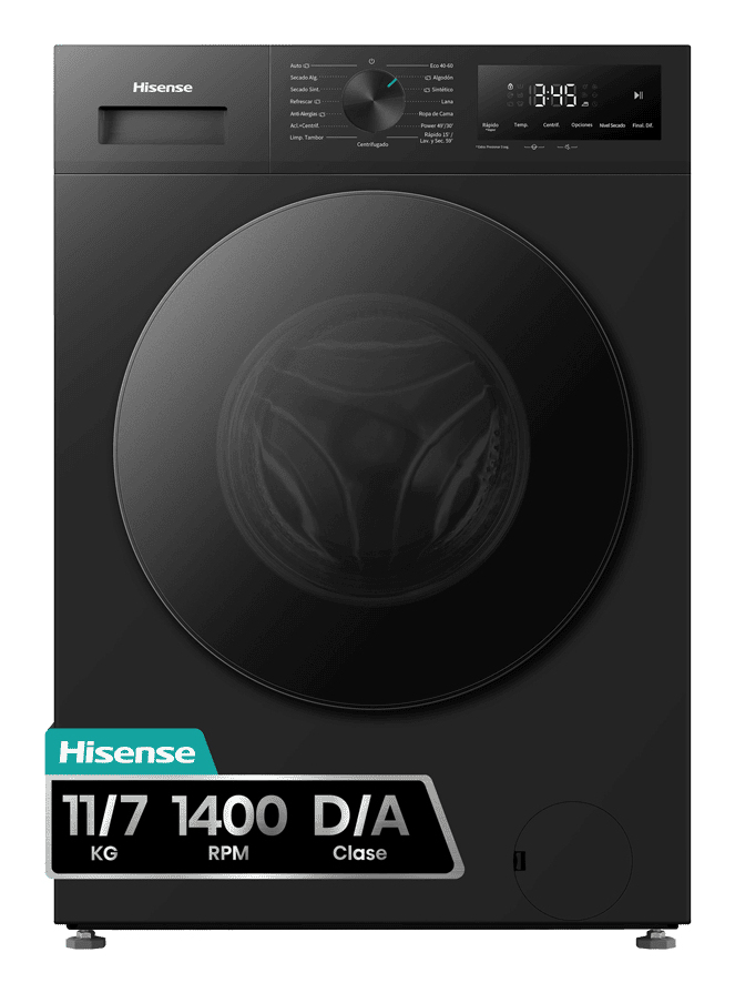 Hisense WD1I1142BBL2 washer dryer Freestanding Front-load Black – image 1
