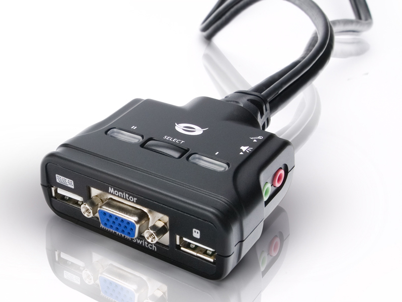 Conceptronic 2-ports USB Pocket KVM Switch + Audio – image 3