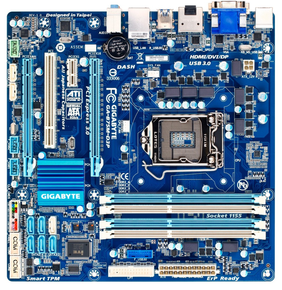 GIGABYTE GA-B75M-D3P motherboard Intel B75 LGA 1155 (Socket H2) micro ATX – image 2
