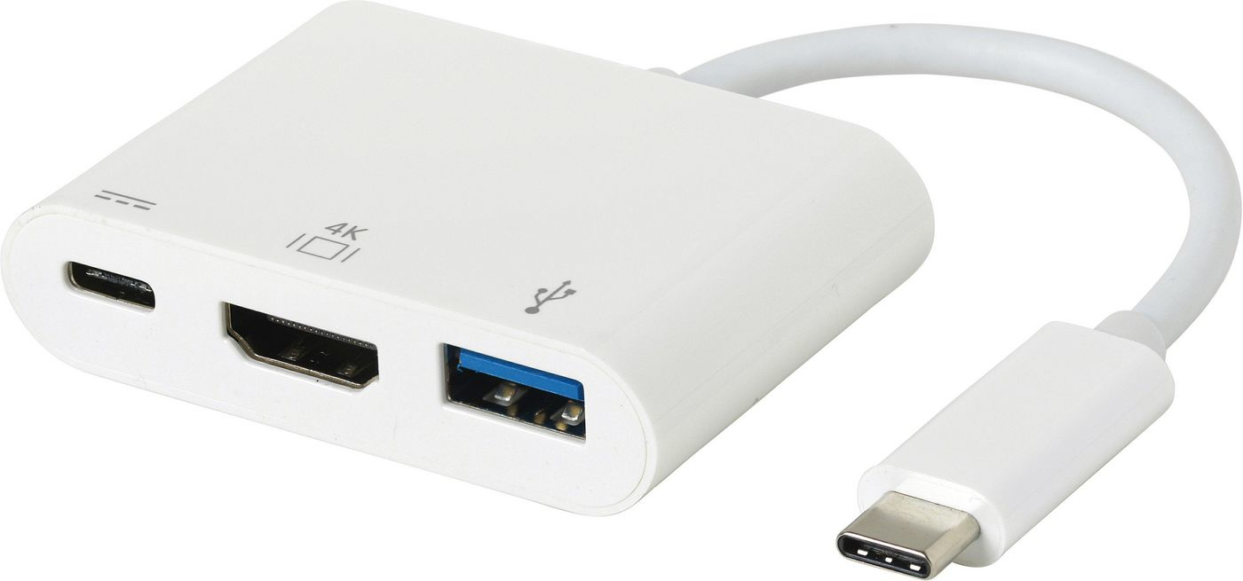 eSTUFF ES623001WH interface hub USB 3.2 Gen 1 (3.1 Gen 1) Type-C 5000 Mbit/s White – image 1