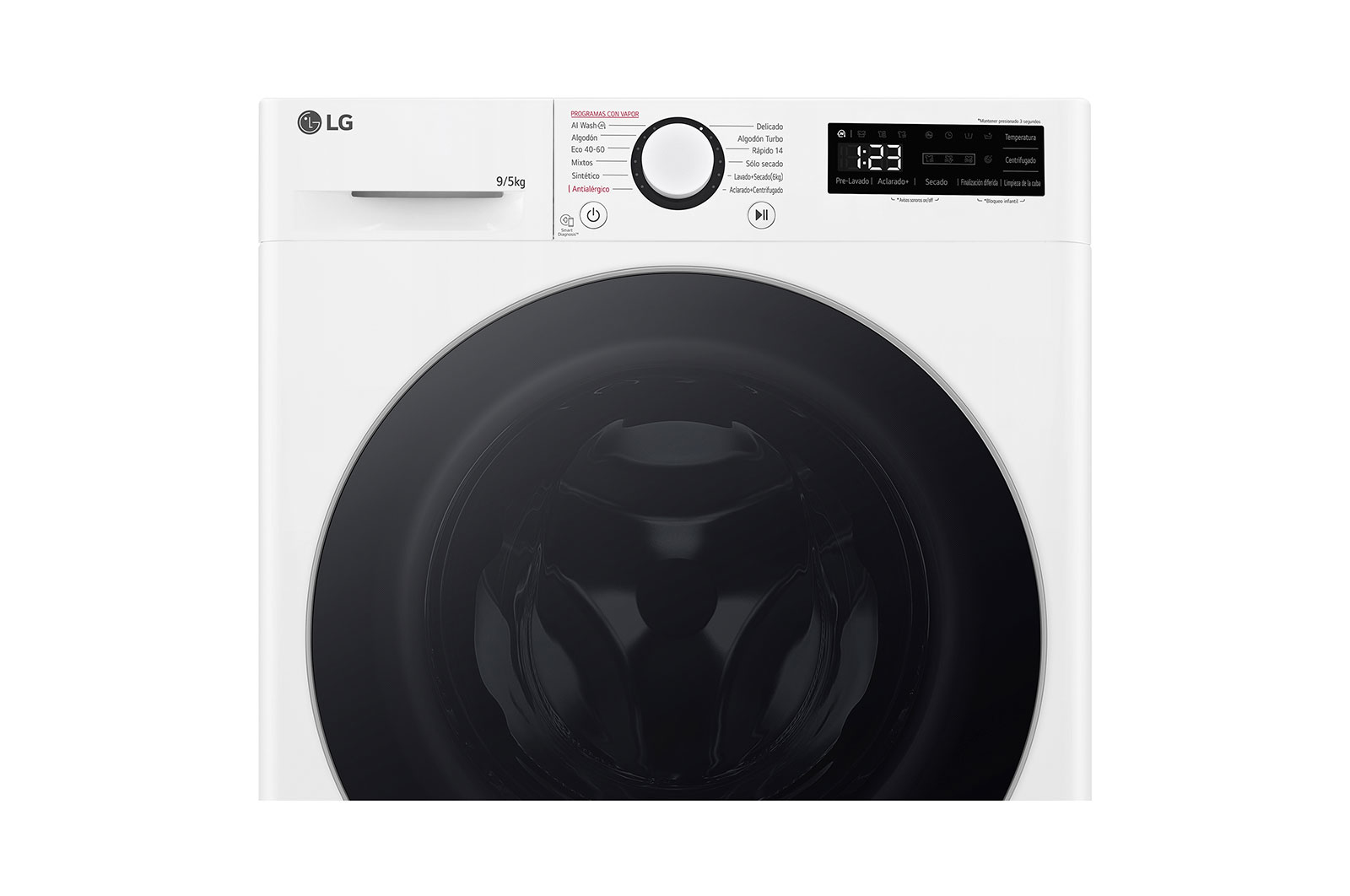 LG F2DR5S09A1W washer dryer Freestanding Front-load White – image 3