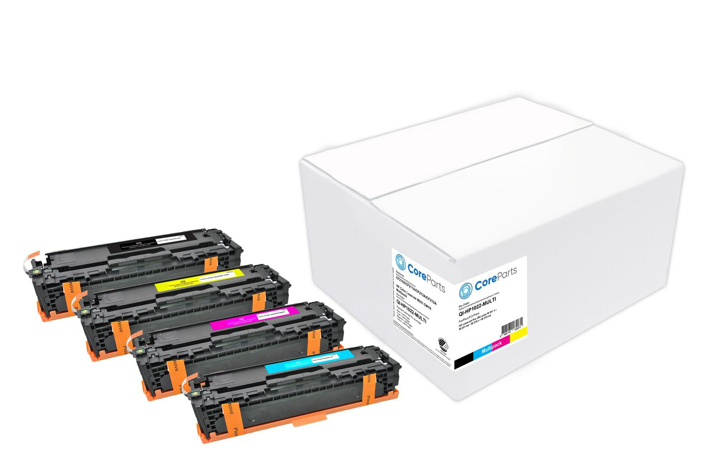CoreParts QI-HP1022-MULTI toner cartridge 4 pc(s) Compatible Black