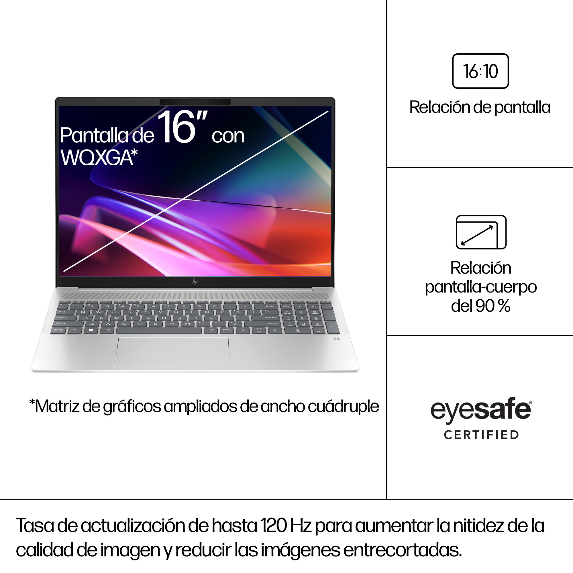 HP - Portátil HP Pavilion Plus 16-ab1000ns, Intel Core Ultra 7-155H EVO, 32GB, 1TB SSD, Nvidia GeForce RTX 4050 6GB, 16', W11. - imagen 9
