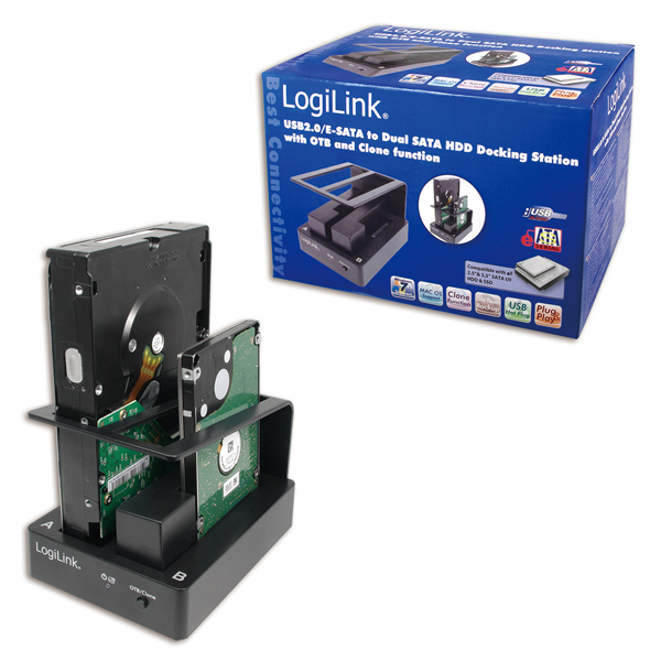 LogiLink QP0009 laptop dock/port replicator Black – image 2