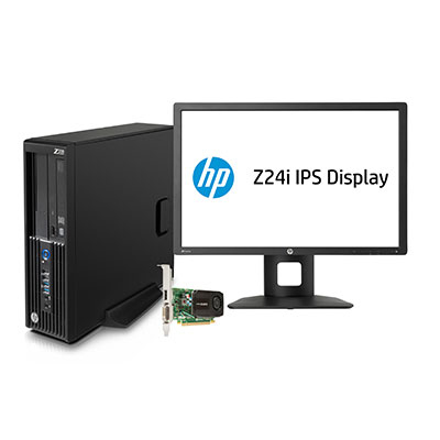 HP 230 SFF + NVIDIA Quadro K600 + Z24i – image 1