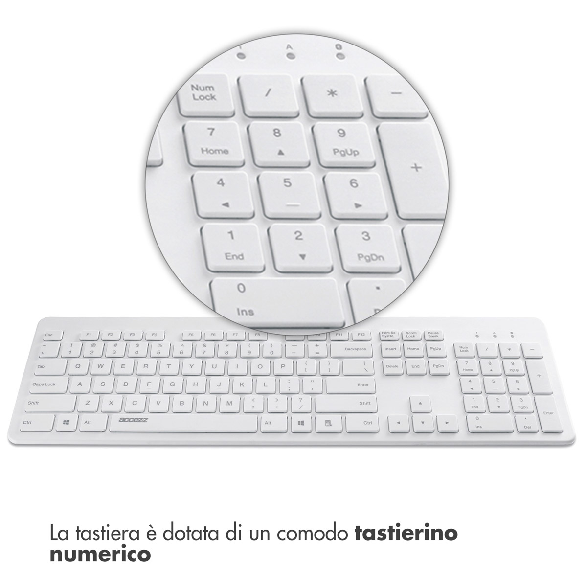 Accezz SH00049953 mobile device keyboard QWERTY Bluetooth White – image 4