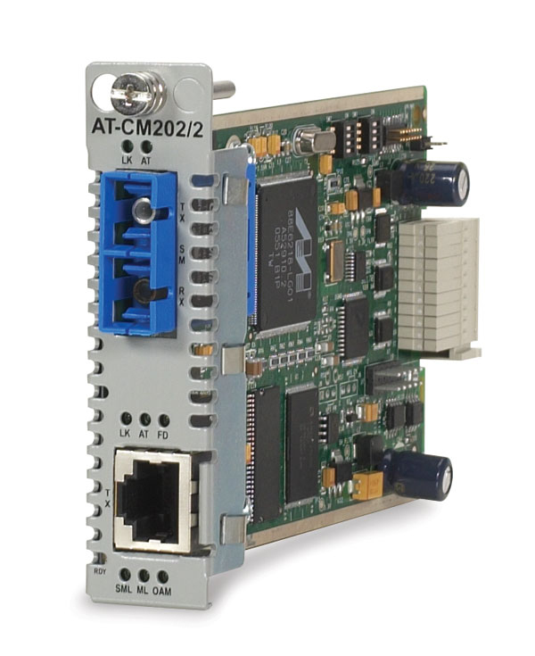 Allied Telesis 10/100TX, 100FX (SC) Converteon™ media & rate converter line card w/ OAM, 40km