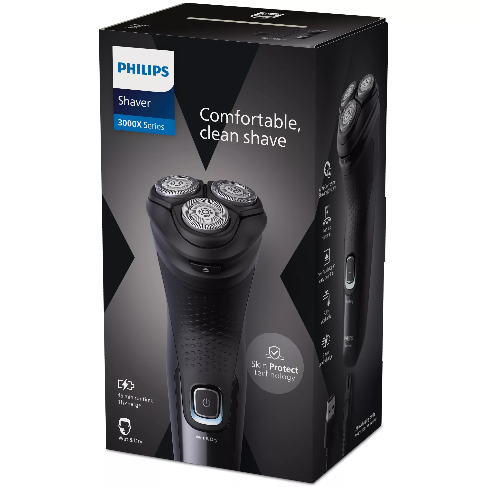 Philips Shaver 3000X Series X3051/00 Wet & Dry Electric Shaver – image 3