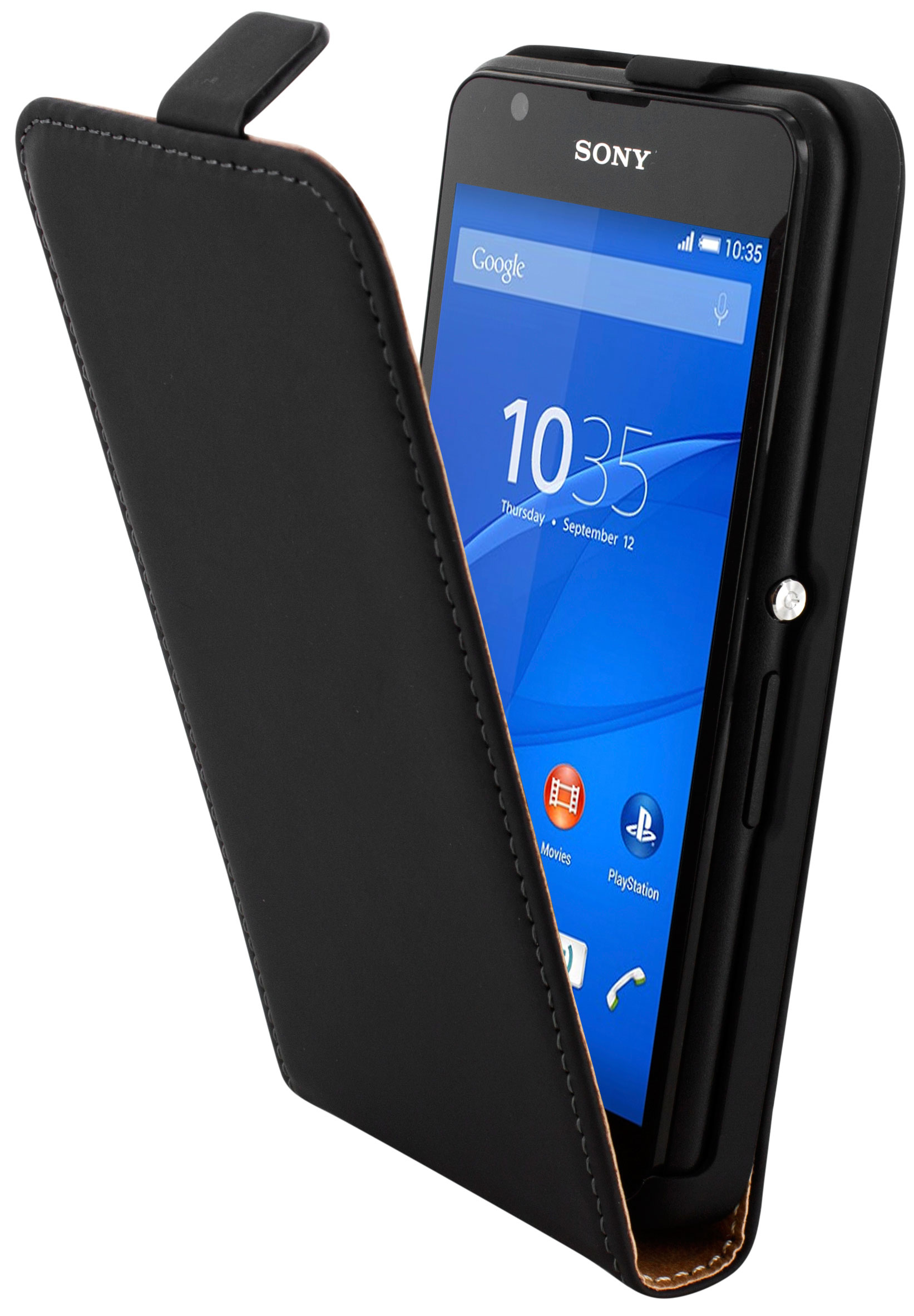 Mobiparts Premium Flip Case Sony Xperia E4G Black