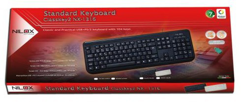 Nilox 10NXKBST26008 keyboard USB + PS/2 White – image 3