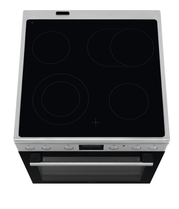 AEG CCB6647ABM cooker Freestanding cooker Electric Ceramic hob Black, Stainless steel – image 5