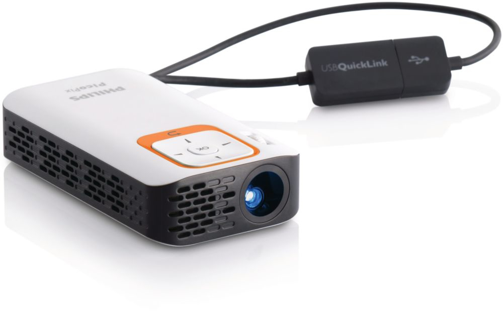 Philips PicoPix PPX2340/F7 data projector Portable projector 40 ANSI lumens DLP nHD (640x360) Black, Silver