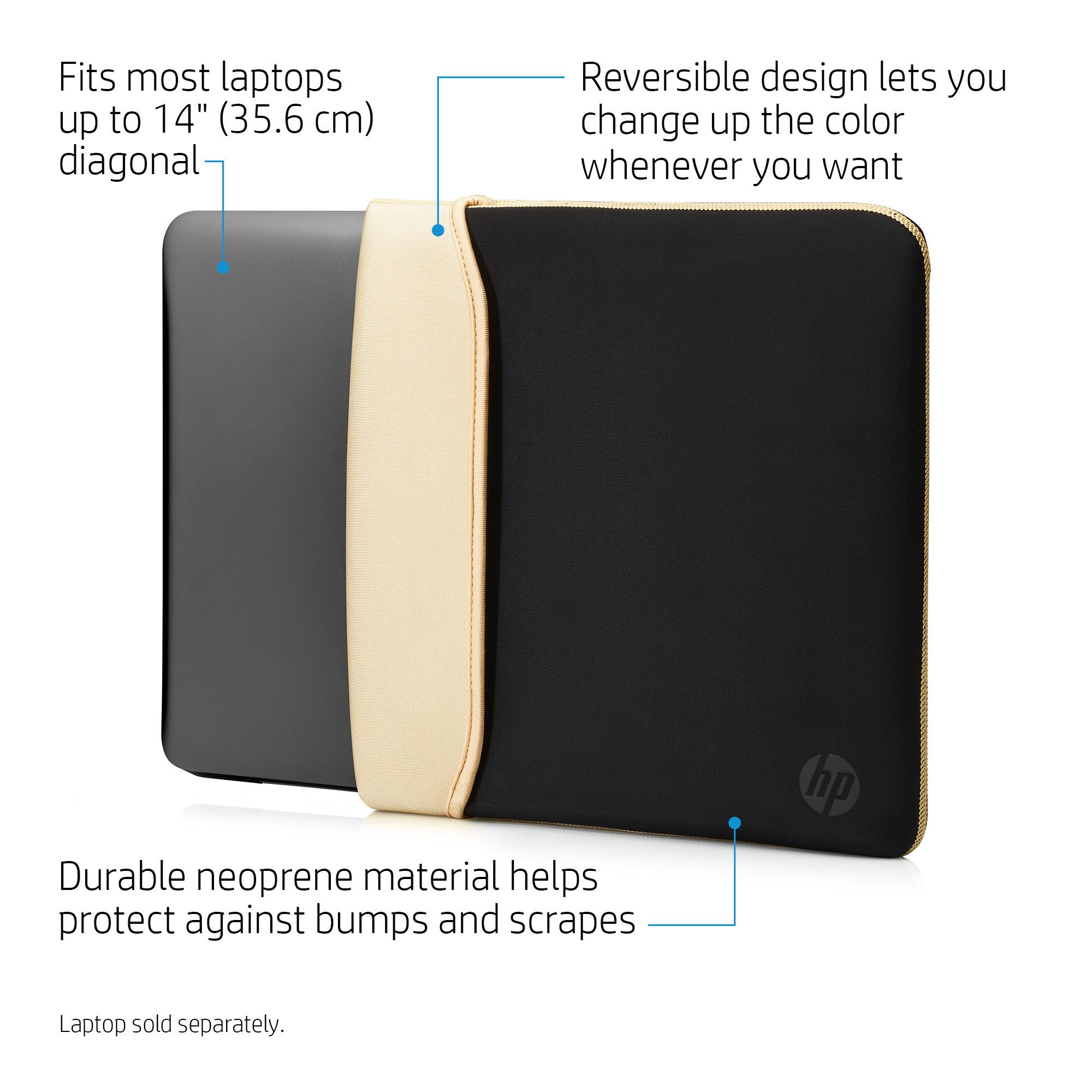 HP 14" Neoprene Reversible Sleeve – image 6