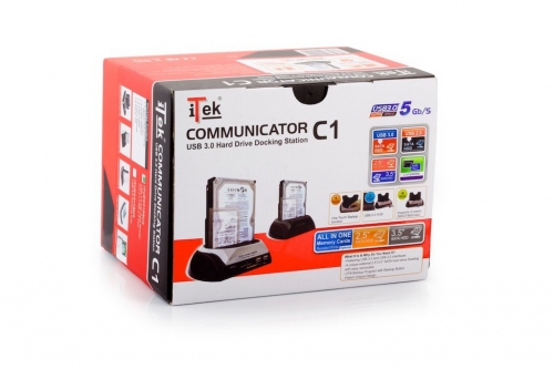 itek ITUEC310SU3 laptop dock/port replicator Black, White – image 2