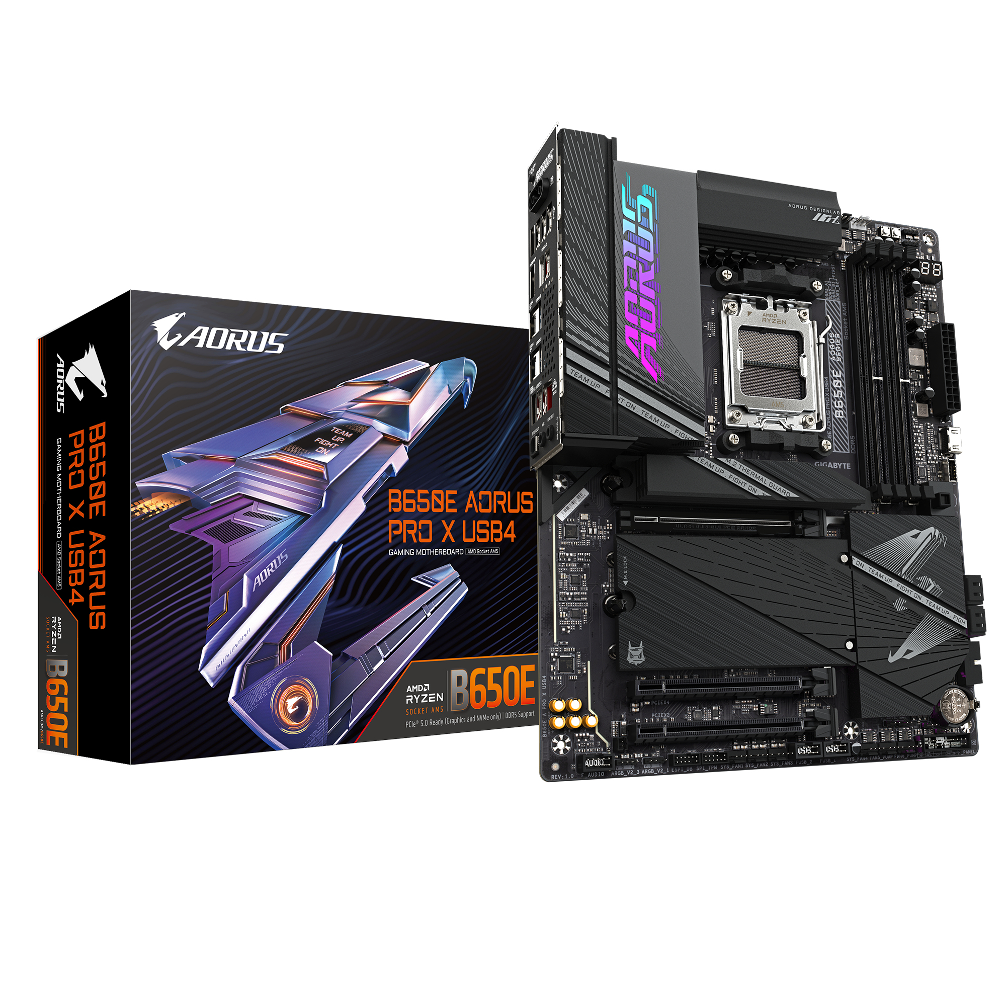 GIGABYTE B650E AORUS PRO X USB4 - Supporta CPU AMD AM5 VRM Digitale 1622 fino a 8000MHz DDR5 (OC) 4xPCIe 5.0 M2 Wi-Fi 7 LAN 2.5