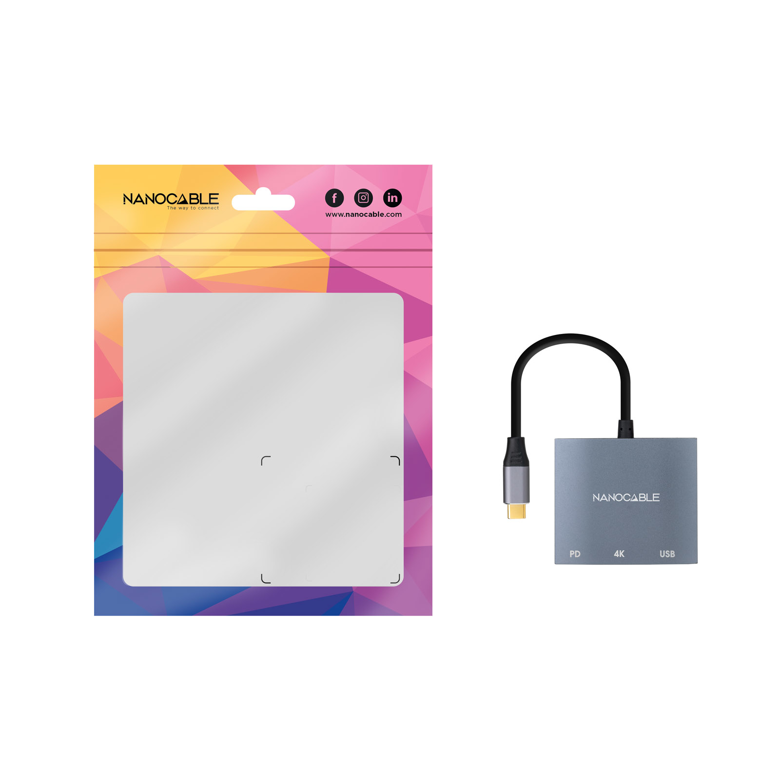 Nanocable USB-C to HDMI/USB3.0/USB-C PD Converter – image 3