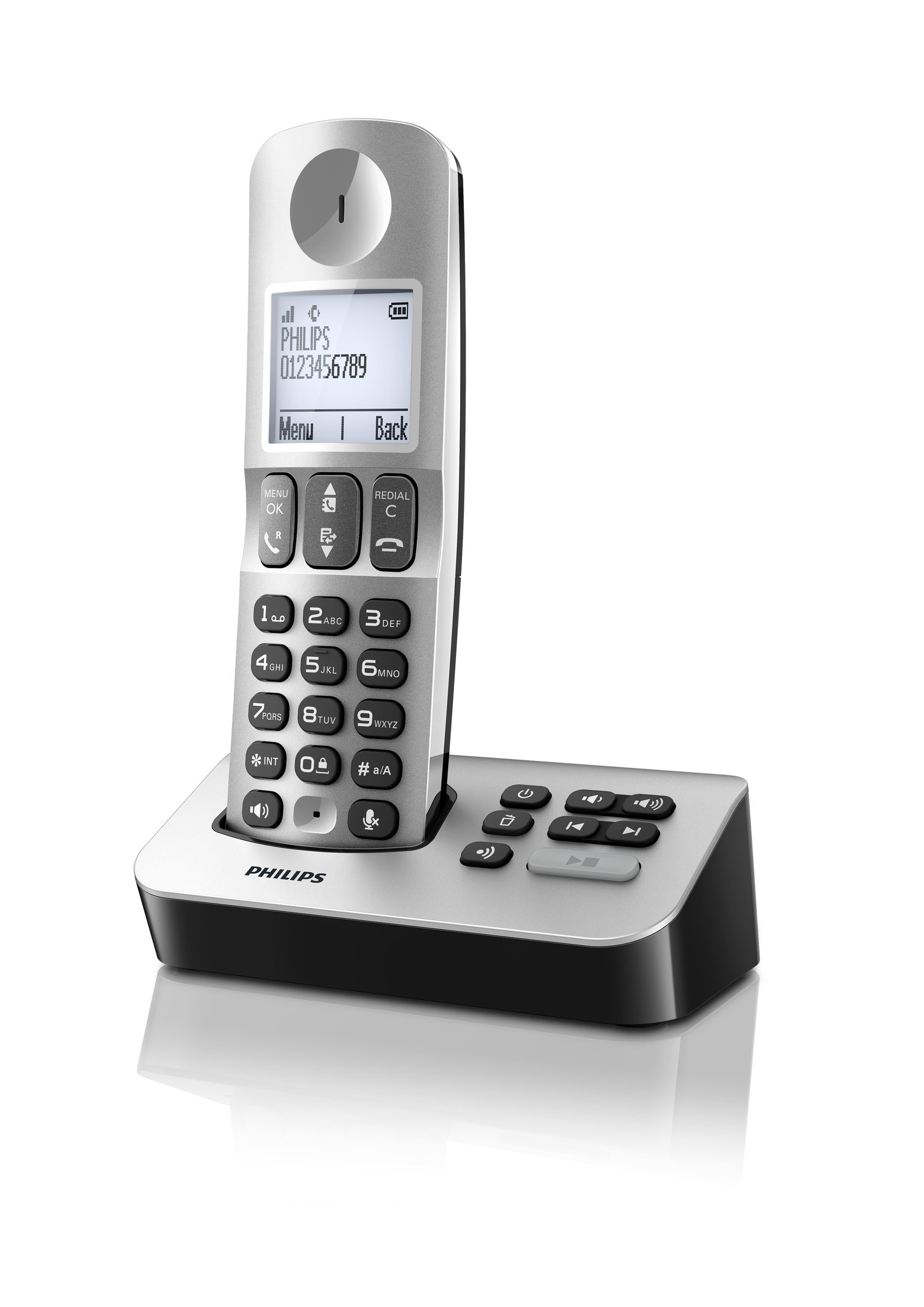 Philips D4051S/38 telephone DECT telephone Caller ID Black, Silver