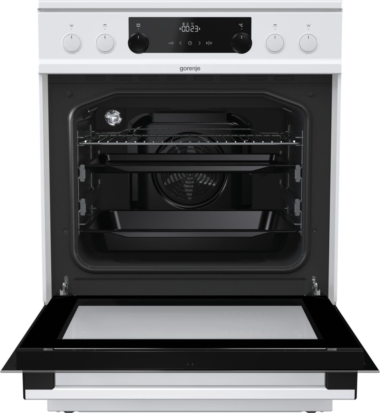Gorenje EC6352WPA Freestanding cooker Electric Ceramic hob Black, White – image 3