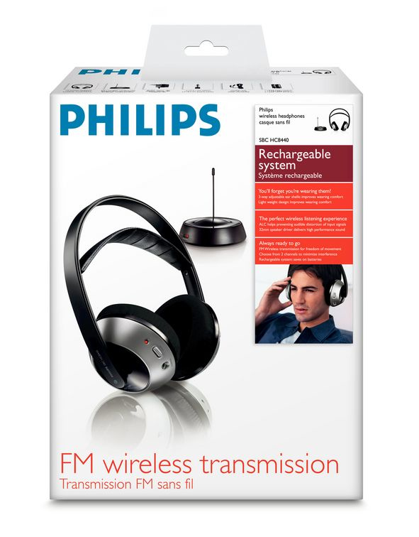 Philips SBCHC8440/30 headphones/headset Wireless Head-band Black, Silver – image 2