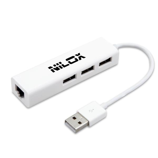 Nilox 16NXADULUS002 laptop dock/port replicator USB White