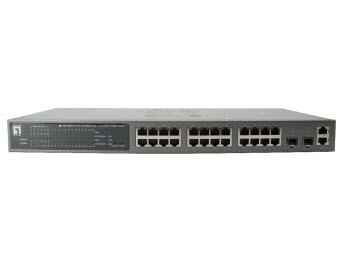 LevelOne 24 FE PoE + 2 GE Combo SFP L2 Managed Switch, 185W – image 2