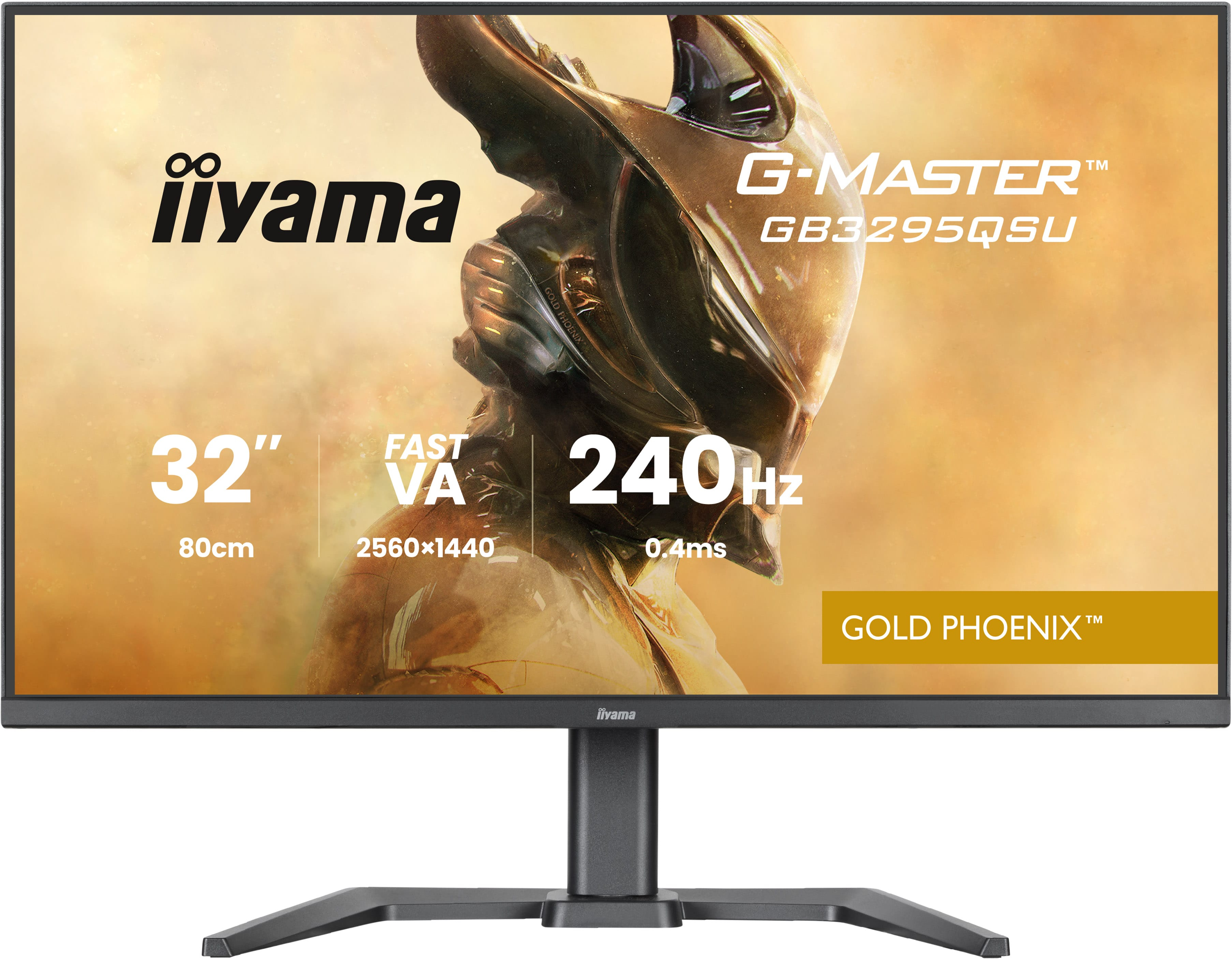 iiyama G-MASTER Gold Phoenix GB3295QSU-B1 - LED monitor - gaming - 31.5" - 2560 x 1440 QHD @ 240 Hz - Fast VA - 400 cd/m� - 4000:1 - 0.4 ms - HDMI, DisplayPort - speakers - matte black