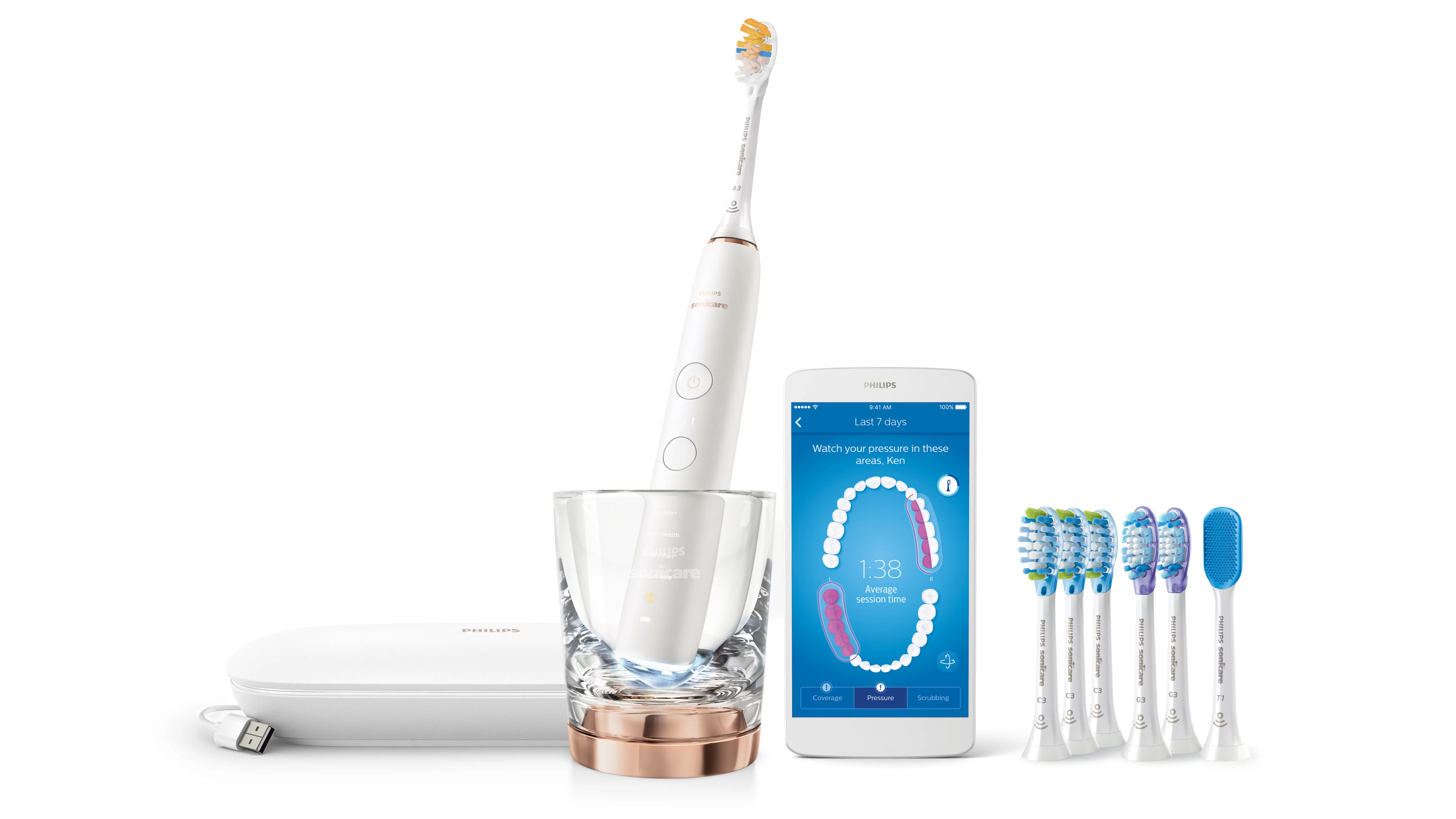 Philips HX9957/81 Sonic Diş Fırçası Gül Altın/Beyaz