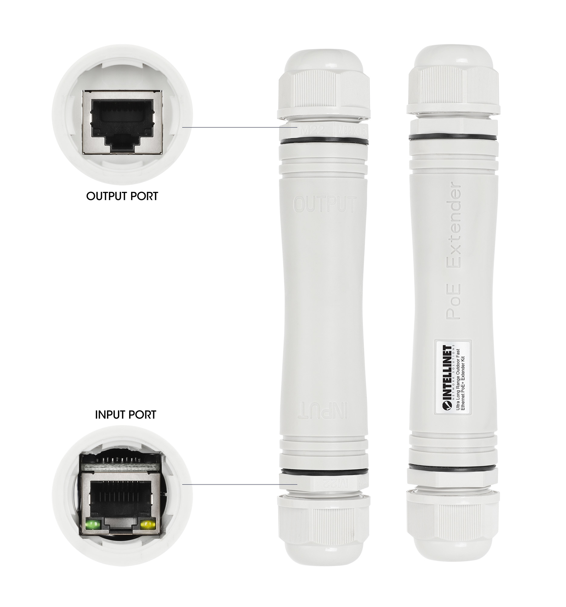 Intellinet Ultra Long Range Outdoor Fast Ethernet PoE+ Extender Kit Extends PoE up to 1000 m (3280 ft.), One PD Port up to – image 6