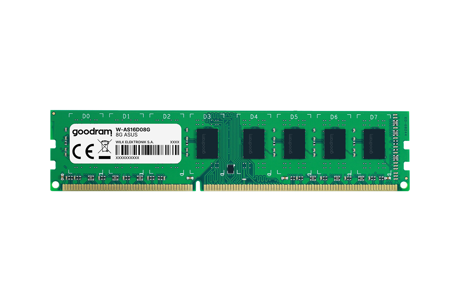 Goodram W-AS16D08G memory module 8 GB 1 x 8 GB DDR3 240-pin DIMM image 1