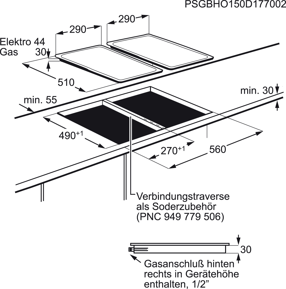 AEG HK312000H Stainless steel Built-in Sealed plate 2 zone(s) – image 3