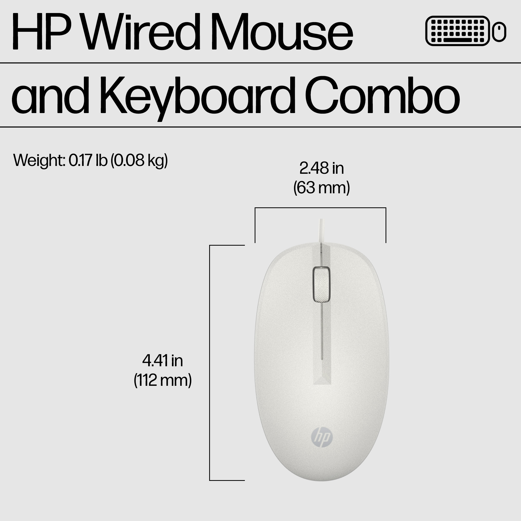 HP 225 Wired Mouse and Keyboard Combo G2 Cashmere White – image 9