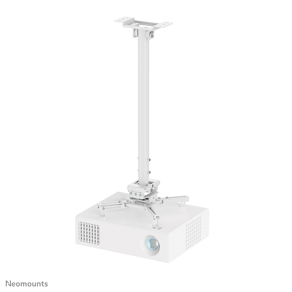 Neomounts CL25-550WH1 - Mounting kit (ceiling mount) - full-motion - for projector - easy-install, height 74.5 - 114.5 cm - steel - white
