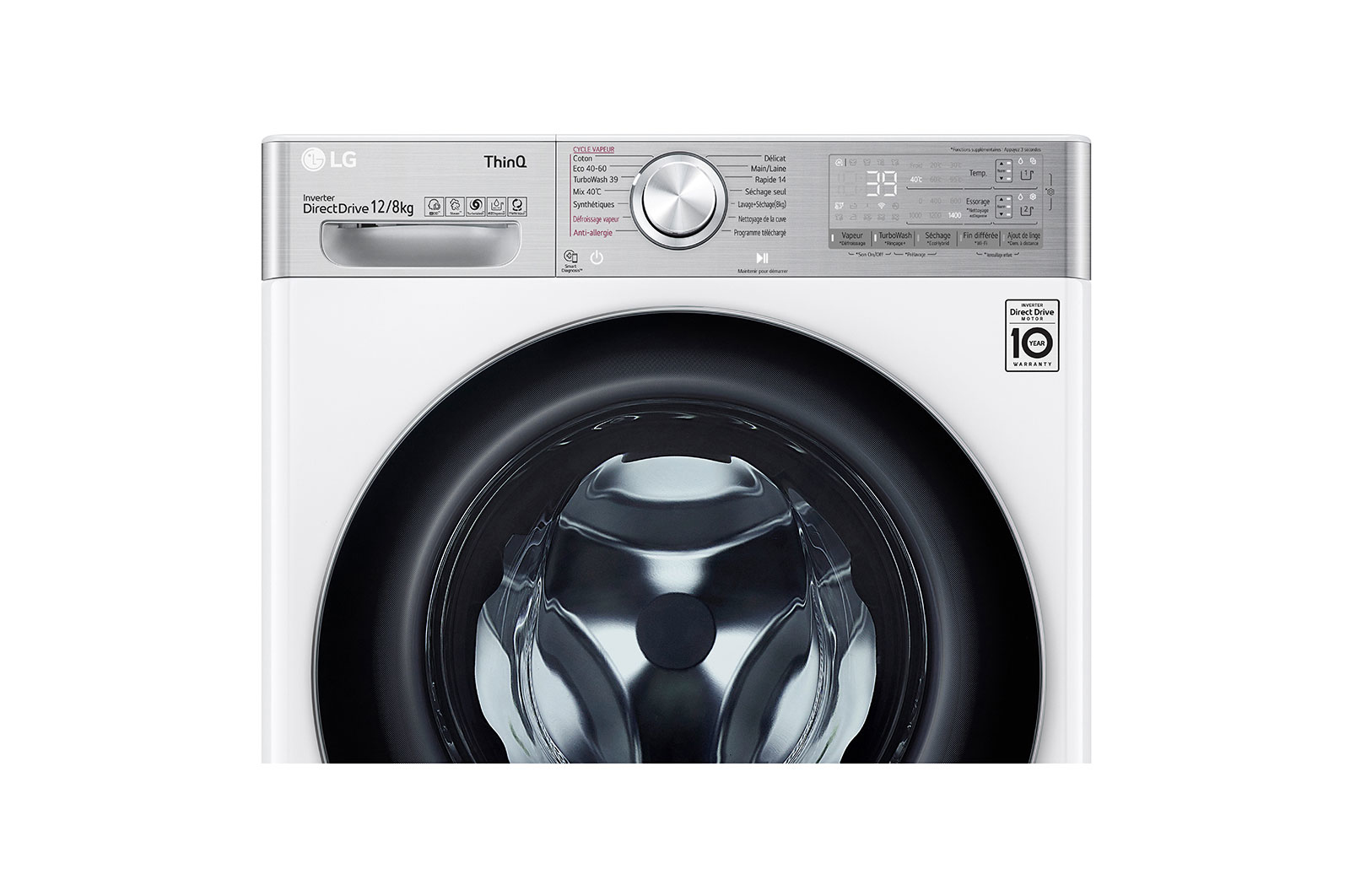 LG F4DV912H2EA washer dryer Freestanding Front-load Black, White – image 6