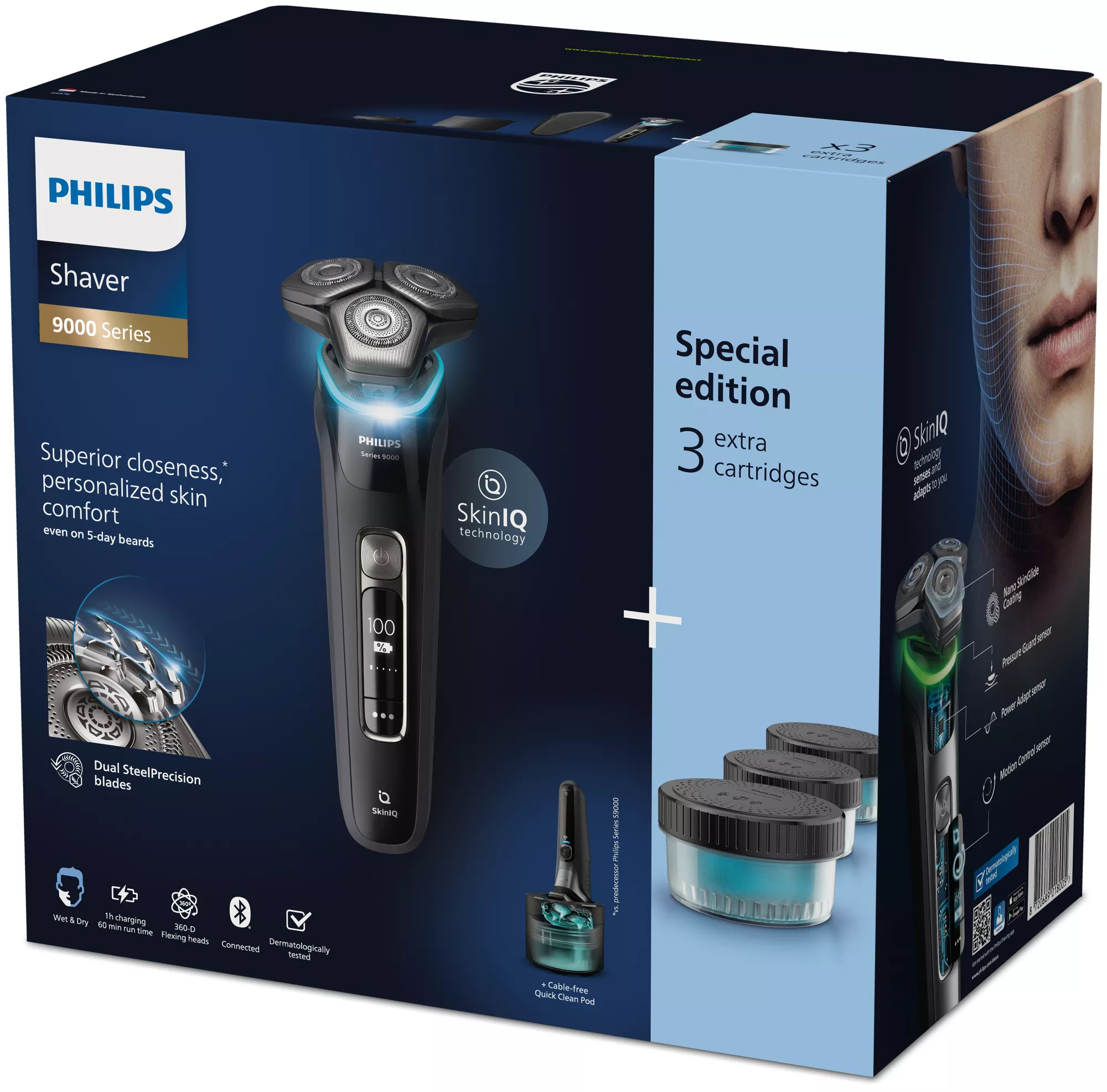 Philips SHAVER Series 9000 S9976/63 Wet & Dry electric shaver with SkinIQ – image 2