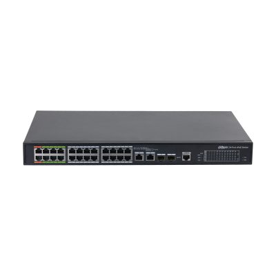 Dahua Technology ePoE DH-LR2226-24ET-360-V2 network switch Managed L2 Gigabit Ethernet (10/100/1000) Power over Ethernet (PoE) Black – image 1