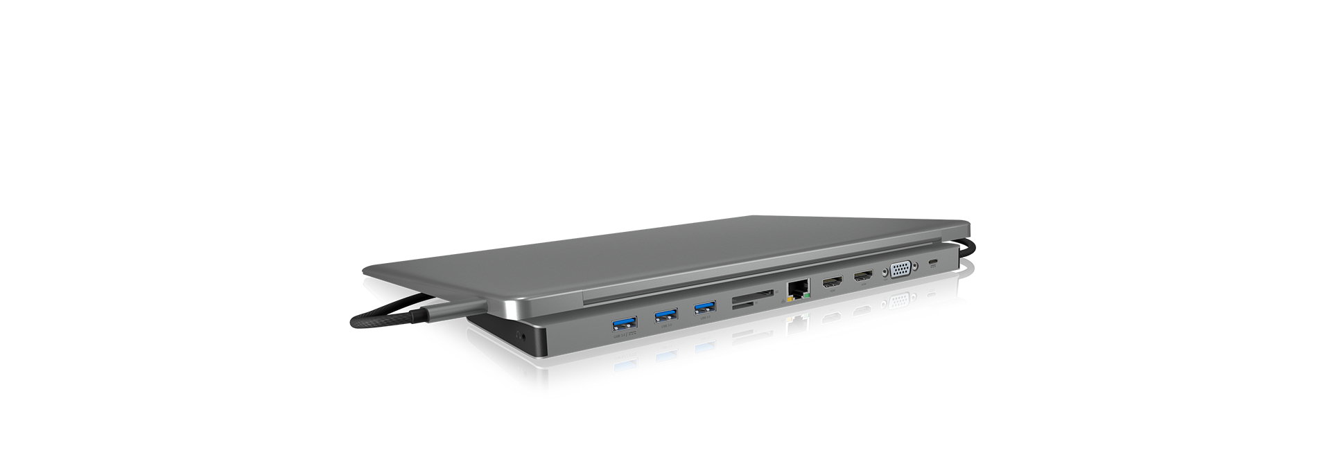 ICY BOX IB-DK2106-C Wired USB 3.2 Gen 1 (3.1 Gen 1) Type-C Anthracite, Black – image 5