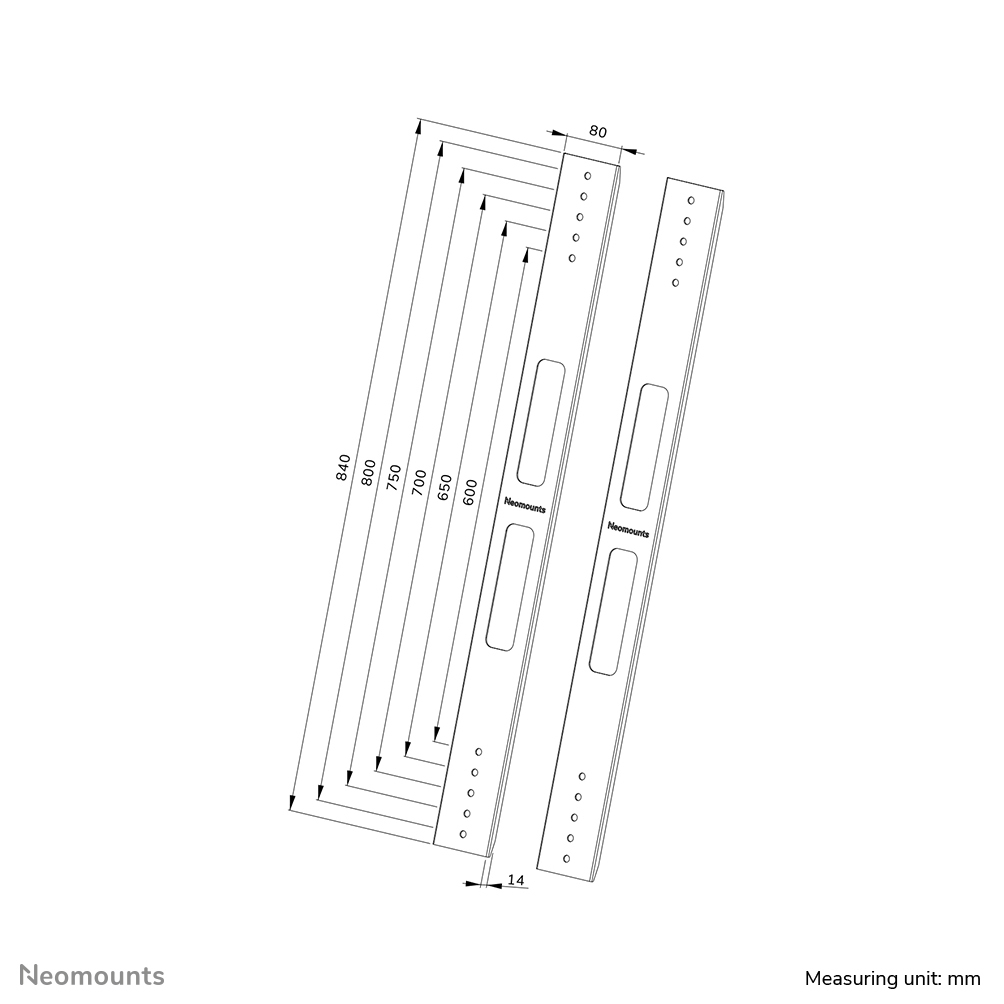 Neomounts AWL-250BL18 VESA extension kit – image 6