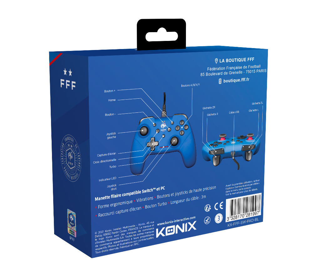 Konix KX FFF SWITCH/PC PAD BLUE – image 6