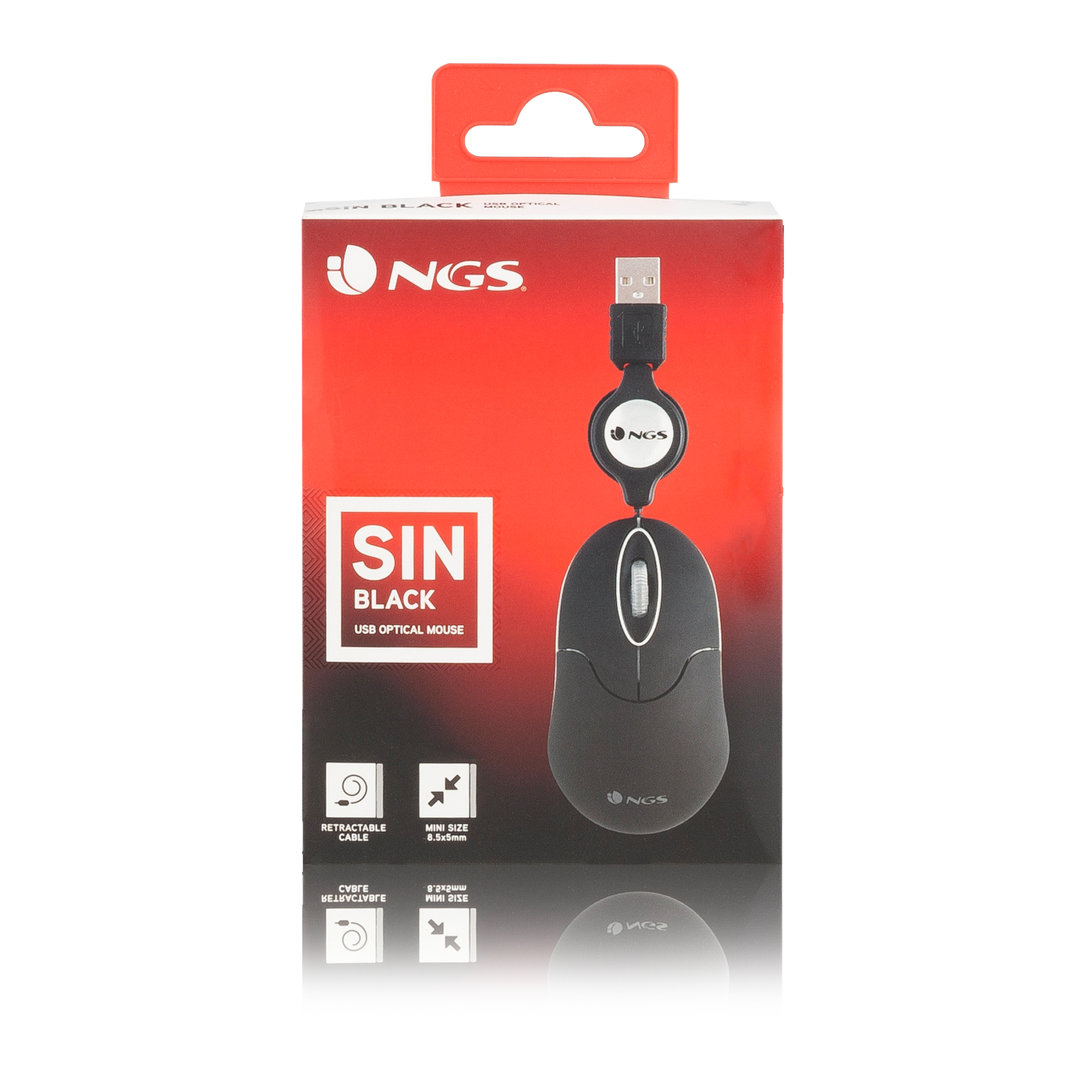 NGS SIN mouse Travel Ambidextrous USB Type-A Optical 1000 DPI – image 7