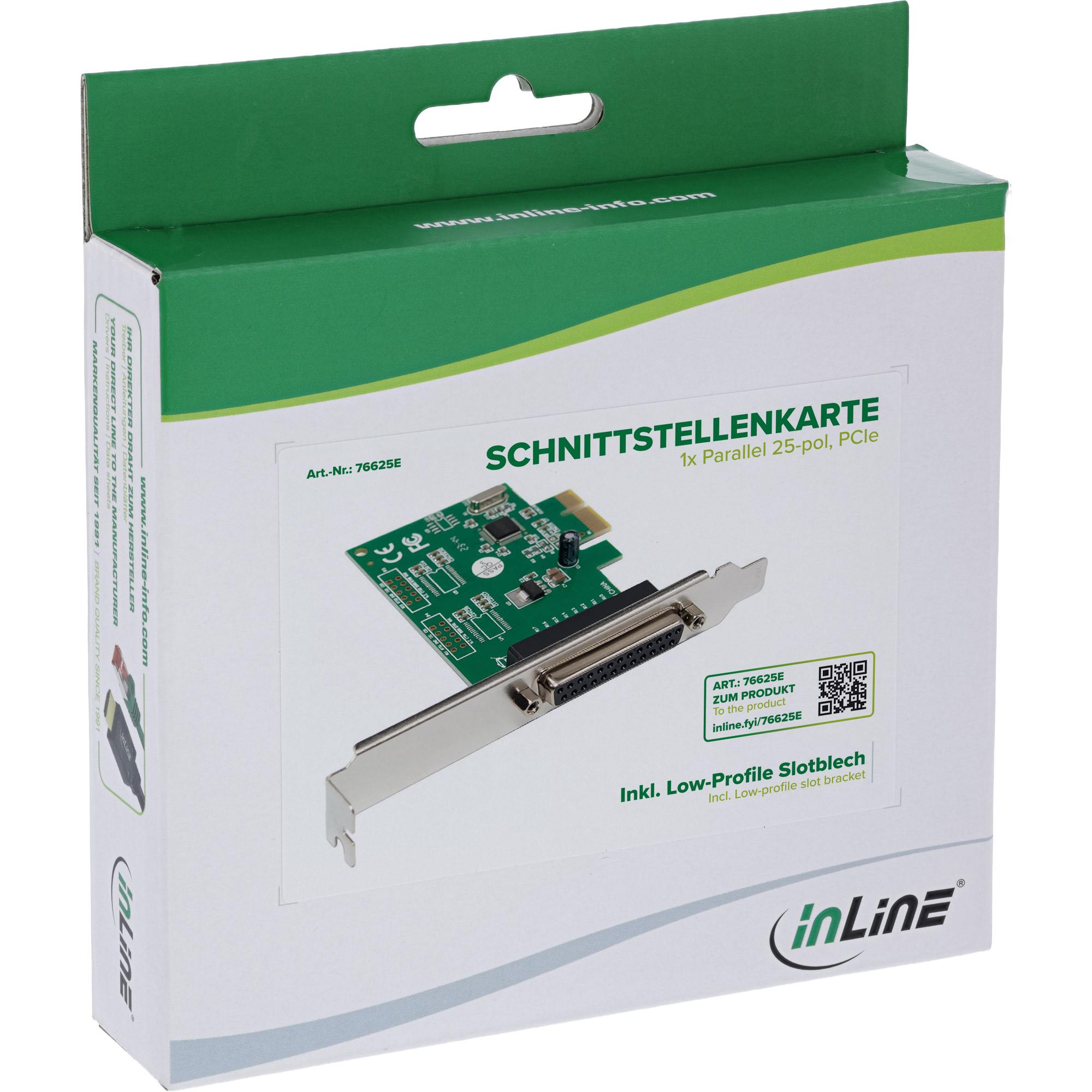 InLine 76625E interface cards/adapter Internal Parallel