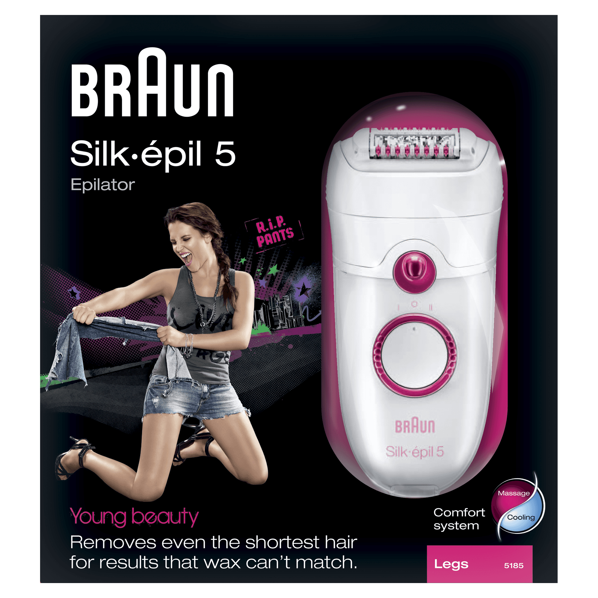 Braun Silk-épil 5 81421516 epilator 40 tweezers Pink, White – image 4