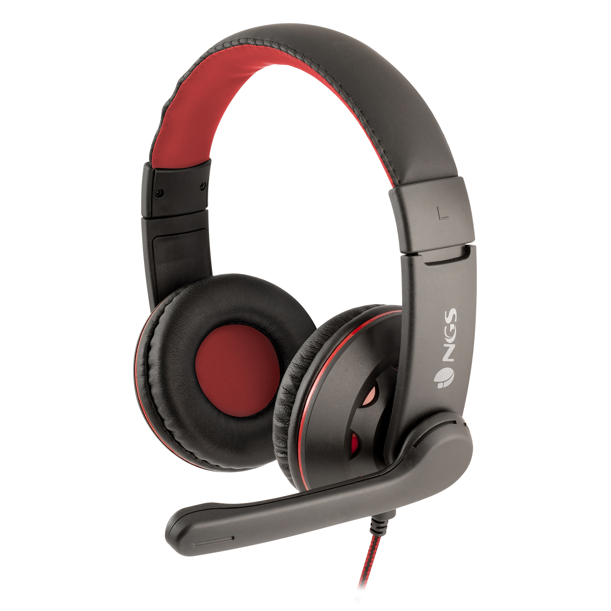NGS VOX420DJ Headset Wired Head-band Gaming Black, Red