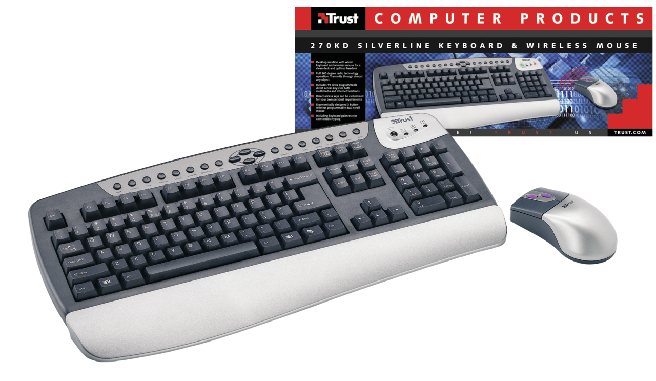Trust Wired keyboard and wireless mouse